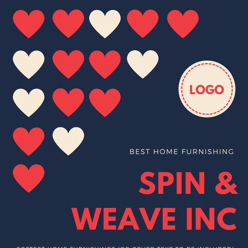 Valentine design with the title 'Poster for a Furnishing Company '