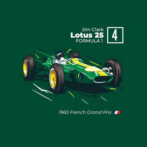 Hot rod design with the title 'one-to -0ne project for F1 t-shirt design'