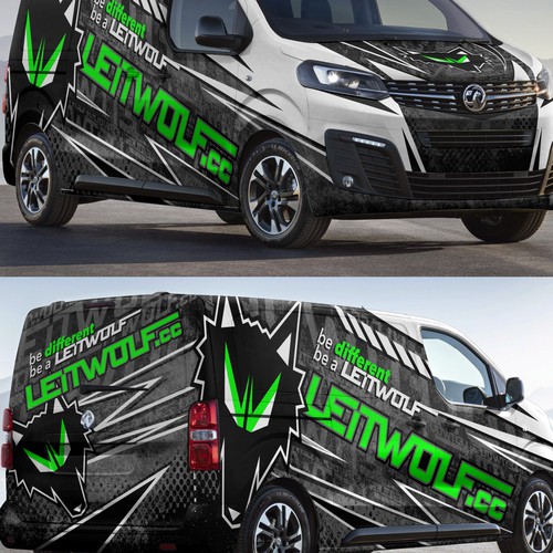 Cool design with the title 'LEITWOFLF WRAP DESIGN'
