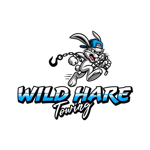 Towing logo with the title 'WIILD HARE Towing'