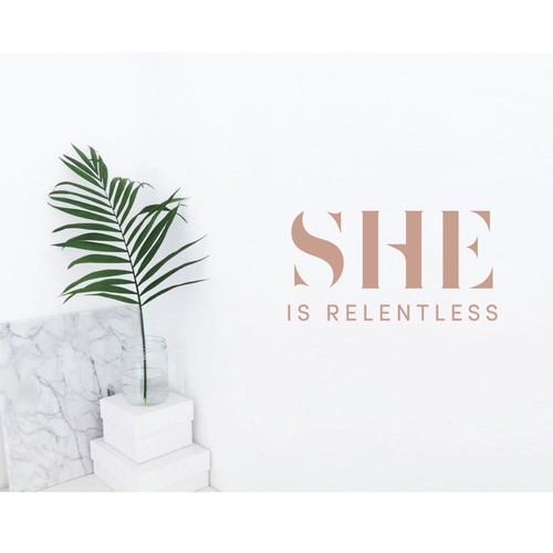 Neutral logo with the title 'Luxury Female Retreat Branding.'