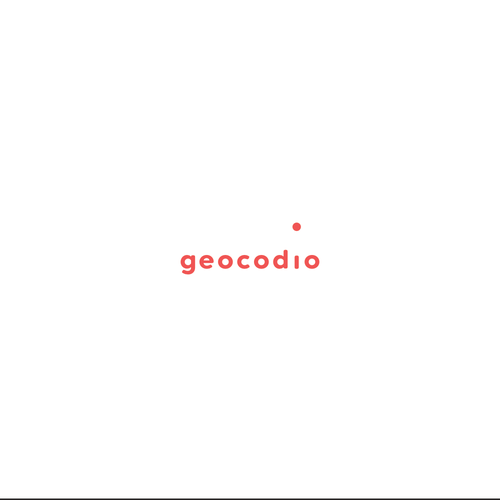 Location logo with the title 'Geocodio logo design'
