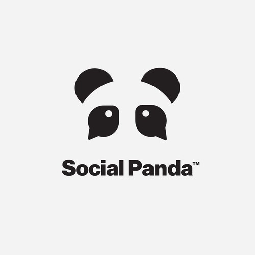 Social media logo with the title 'Social Panda Logo'