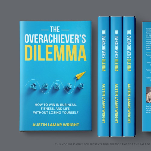 Fitness book cover with the title 'THE OVERACHIEVER'S DILEMMA'