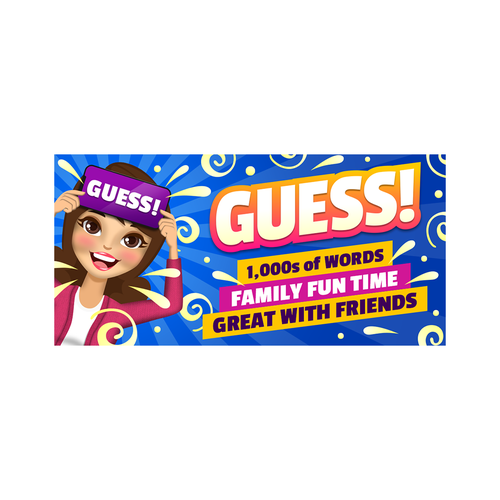 Friend design with the title 'Guess! - Promo Graphics'