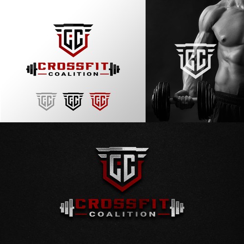 Muscle logo with the title 'Crossfit Coalition'