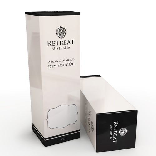 Simple packaging with the title 'Cosmetic box design'