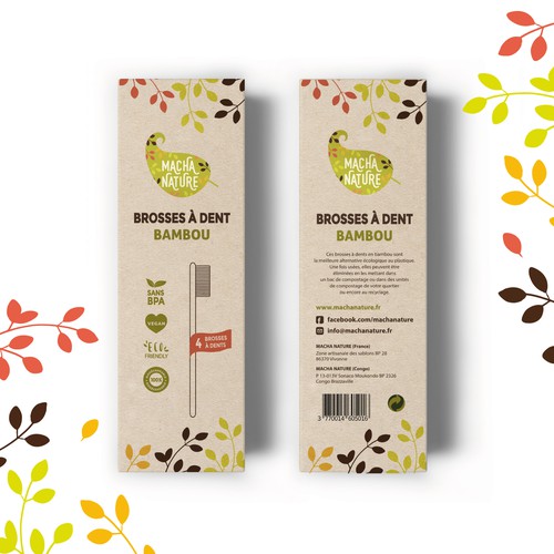 Bamboo design with the title 'macha nature'