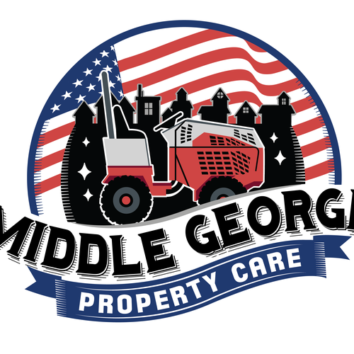 Veteran design with the title 'Property care Vintage feel Logo'