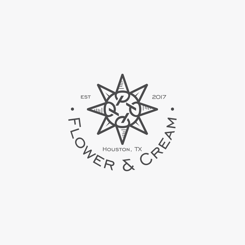 Houston logo with the title 'flower & cream'