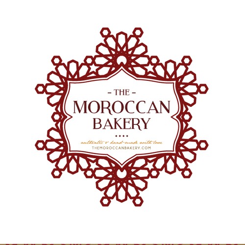 Frame design with the title 'Create an adventurous bakery logo for The Moroccan Bakery'