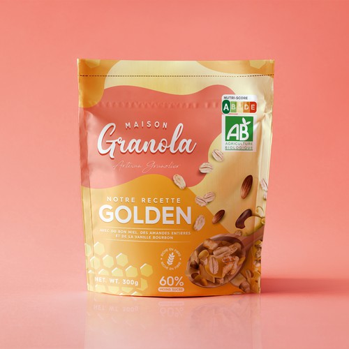 Honey packaging with the title 'Maison Granola'