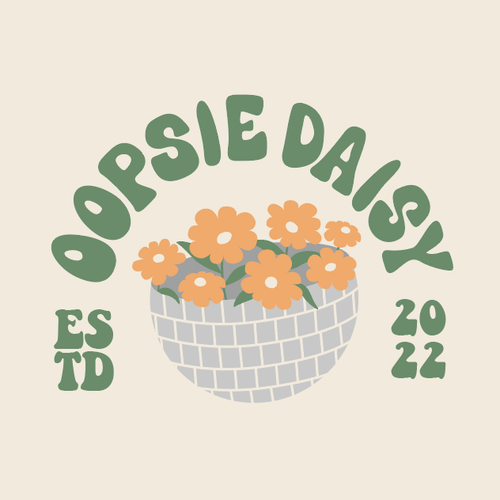 Disco design with the title 'Oopsie Daisy Branding'