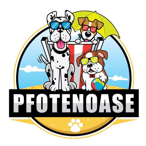 Cartoon brand with the title 'Pfotenoase'