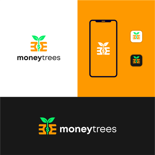 Dollar design with the title 'Money Trees Logo '