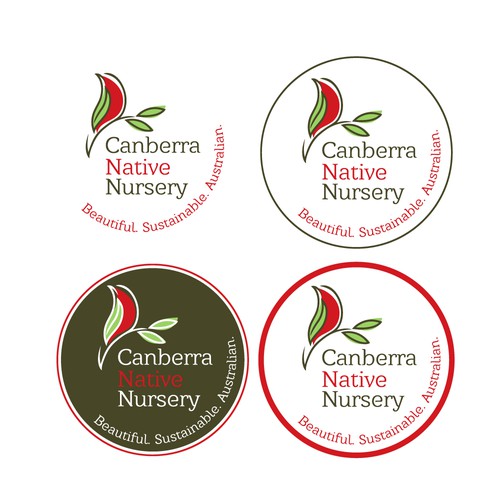 Nursery design with the title 'Canberra Native Nursery'