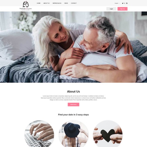 Dating website with the title 'WeFindLove'