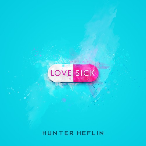 Pink artwork with the title 'LOVESICK Album Artwork'