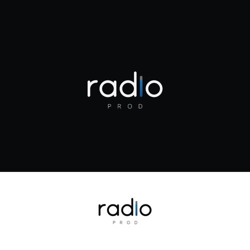 Catchy design with the title 'studio de production radio'