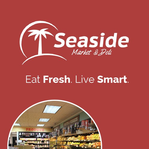 Supermarket design with the title 'Magazine Ad for SuperMarket & Deli in St.Croix'