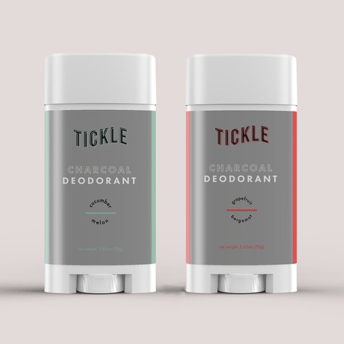 Fun label with the title 'Gender Neutral Minimalistic Deodorant Label '