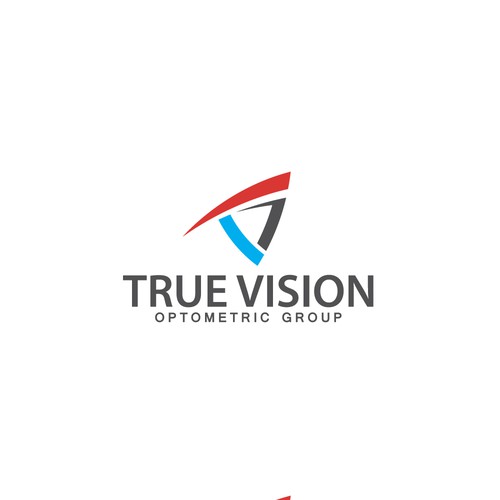 Eye care logo with the title 'True Vision'