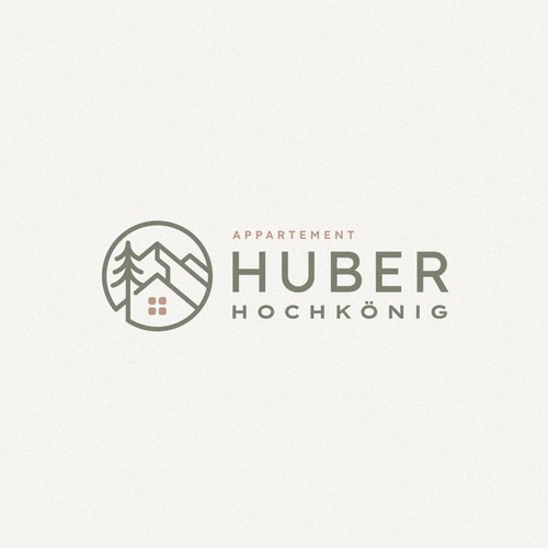 Modern vintage logo with the title 'HUBER'