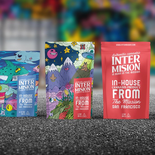 San Francisco design with the title 'Cannabis product mylar bag design'