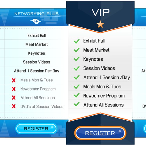 Networking design with the title 'Create a Pricing Table ad for Affiliate Summit'