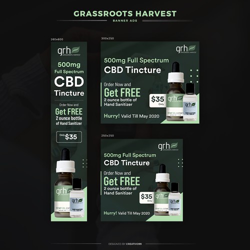 Sharp design with the title 'Sharp and striking Banner ads for CBD Products'