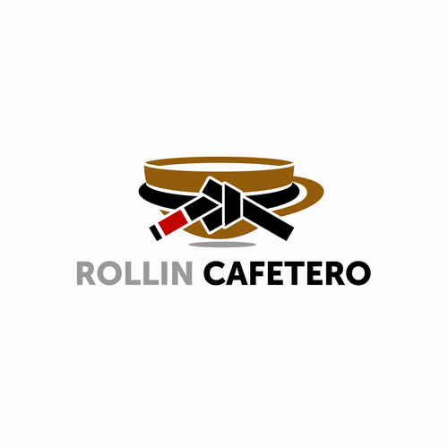 Jiu-jitsu logo with the title 'Rollin Cafetero'