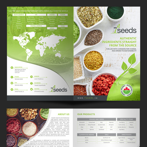 Herbal design with the title '7 seeds'