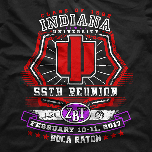 College design with the title 'Indiana Alumni Themed T-Shirt'