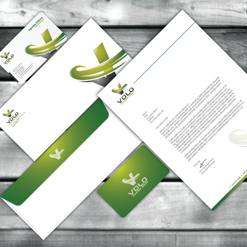 Envelope design with the title 'Stationery Set Design for 'Volo Strategy Group, Inc.'.'