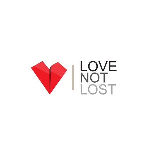 Valentine design with the title 'Love not lost Logo'