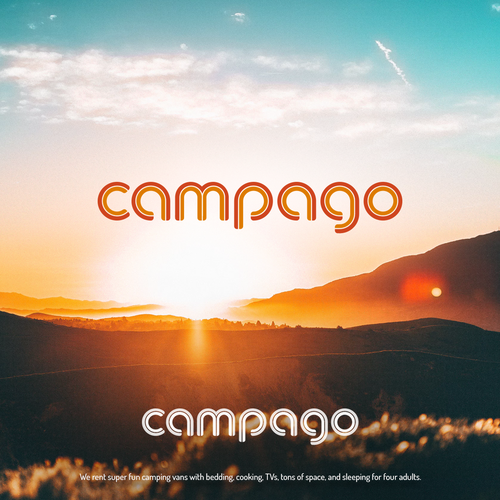 Camping design with the title 'campago'