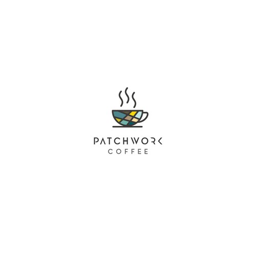 Hashtag design with the title 'Patchwork Coffee'
