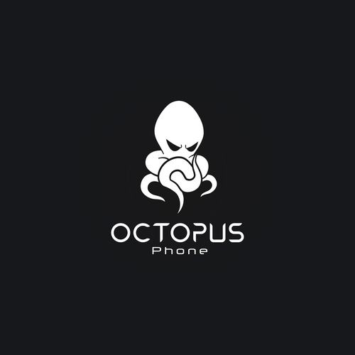 Phone logo with the title 'logo octopus phone'