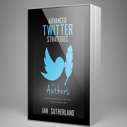 Guide book cover with the title 'Design an enticing non-fiction book cover for my how to book on Twitter aimed at other authors'