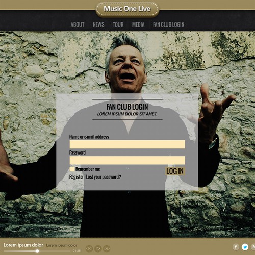 News website with the title 'Music One Live'