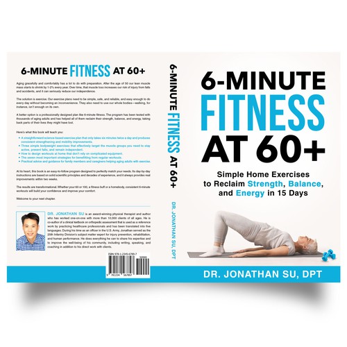 Fitness book cover with the title '6-Minute Fitness at 60+'