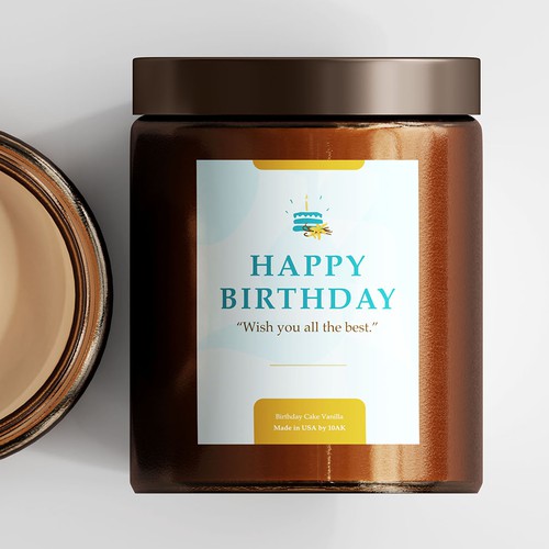 Icon packaging with the title 'Candle Jar Design Label'