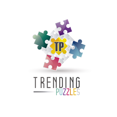 Puzzle design with the title 'Logo for Trending Puzzles.'