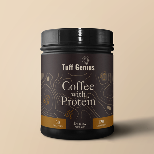 Protein label with the title 'coffee'