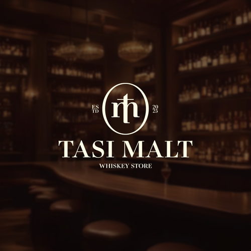 Whiskey brand with the title 'Vintage and modern logo for whiskey company'