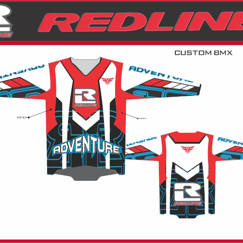 Sublimation design with the title 'Long Sleeve BMX Racing Jersey Design'