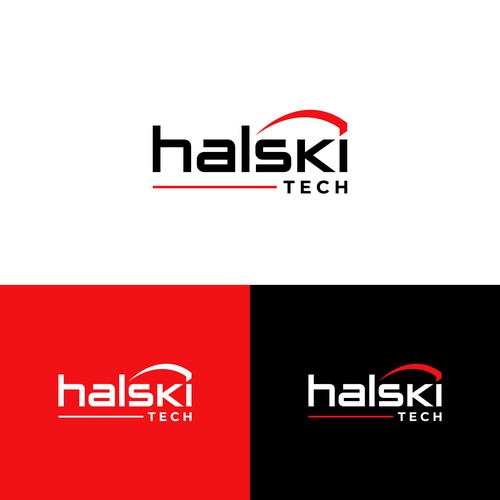 Commercial logo with the title 'Halski Tech logo design'