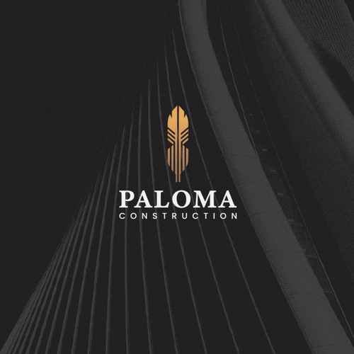 Eagle feather logo with the title 'Paloma Construction'
