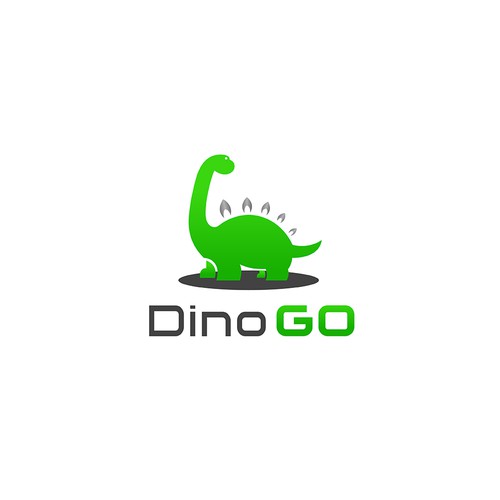Dinosaur logo with the title 'Logo Design for Gas Station'