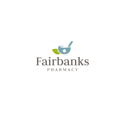 Pharmacy logo with the title 'Logo for a Compounding Pharmacy for a Wealthy Community'